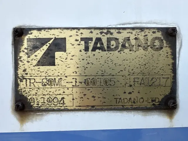 TADANO TR80ML-1 - FA1217, ruang kabin & monitor unit