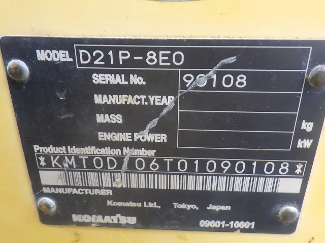 KOMATSU D21P-8E0 - 90108, cabin & unit monitor