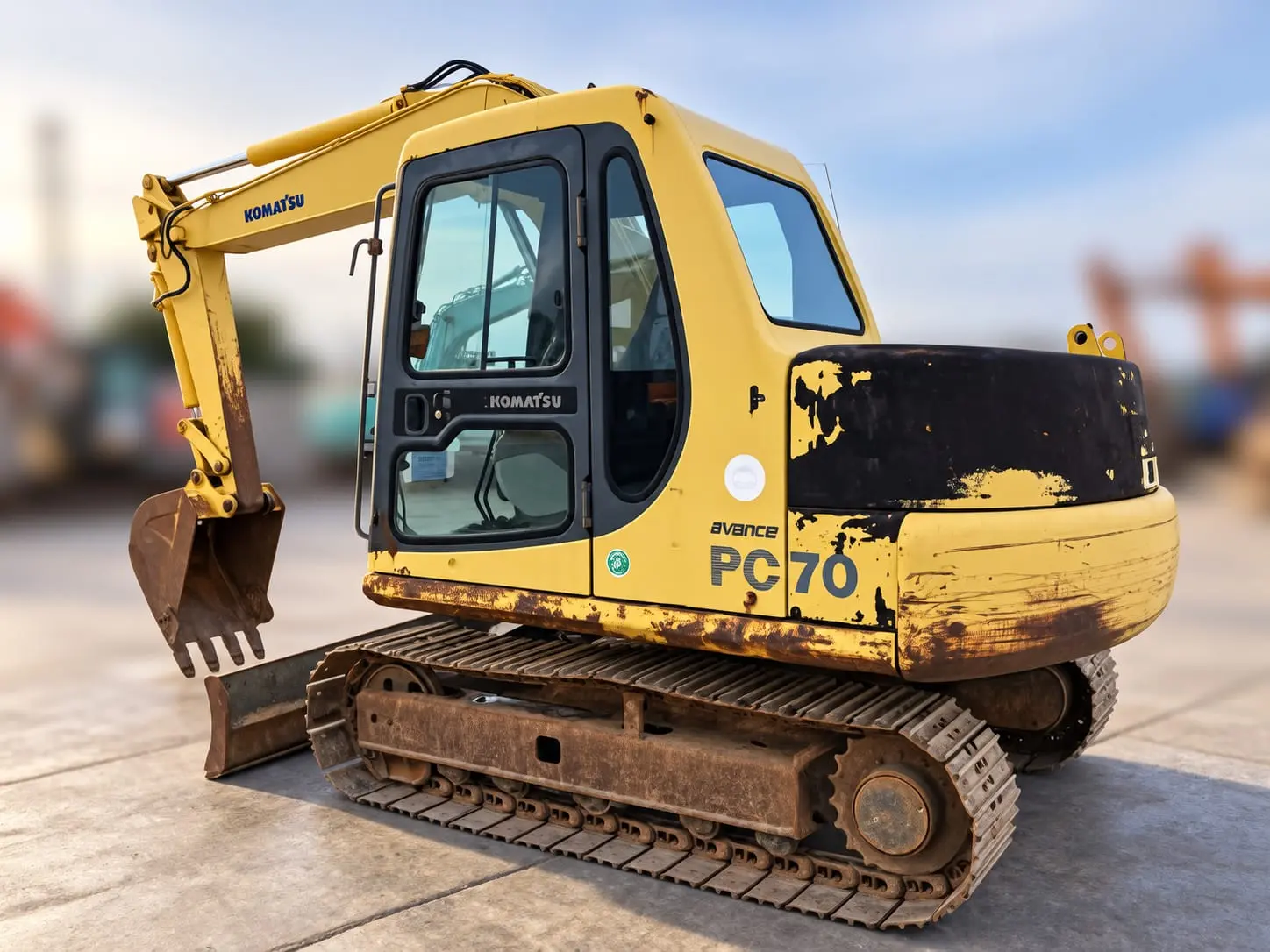 KOMATSU PC70-7E 52153, tampak belakang