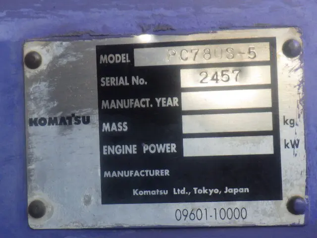 KOMATSU PC78US-5 - 2457, right side view