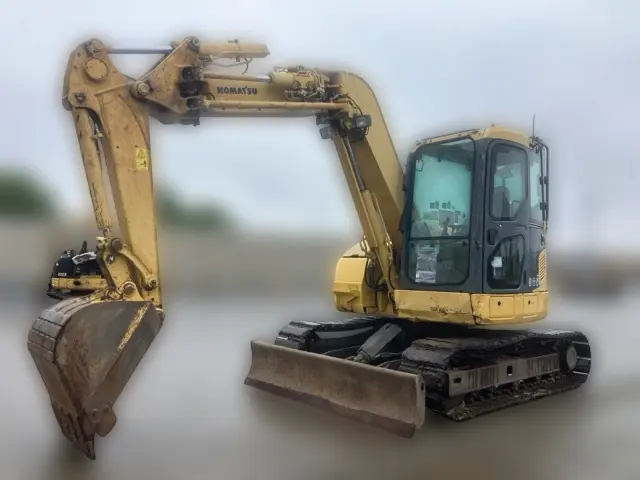 KOMATSU PC78UU-8 - 17576, tampak depan keseluruhan unit