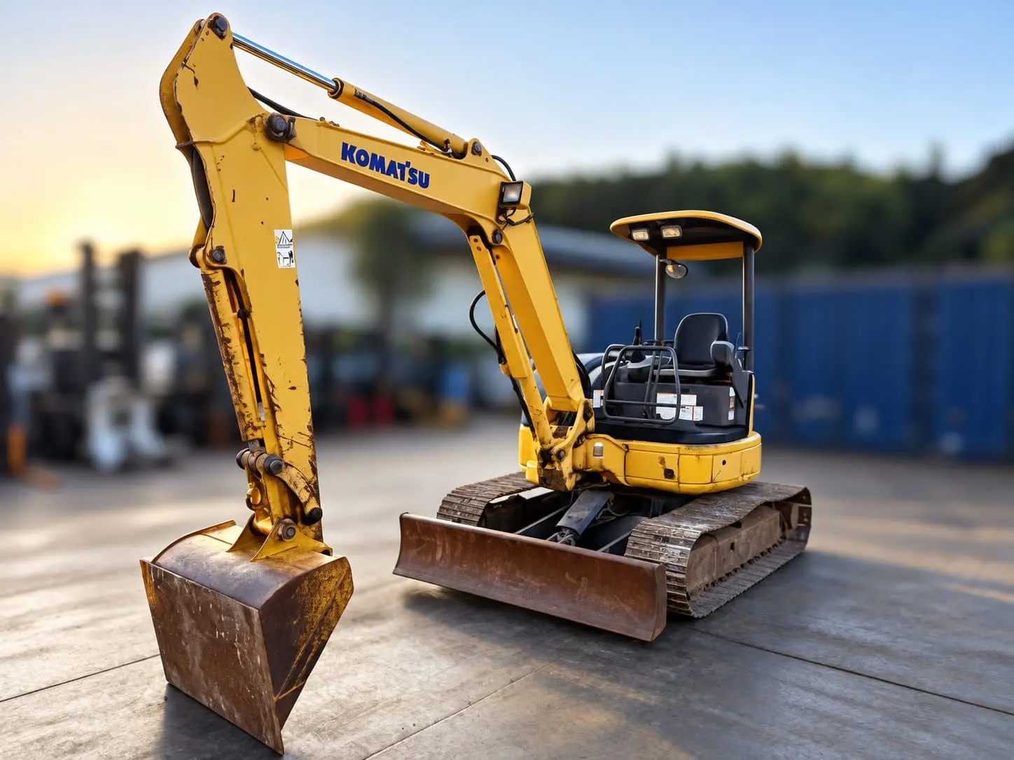 KOMATSU PC40MR-2 11785, tampak depan keseluruhan unit