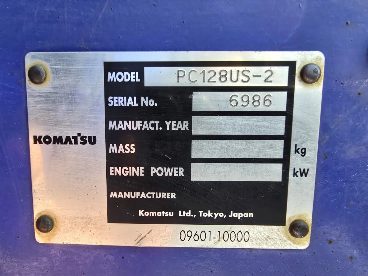 KOMATSU PC128US-2 - 6986, tampak samping kanan