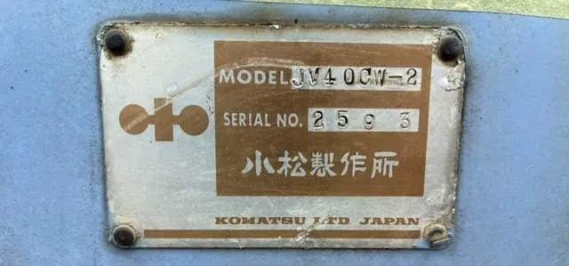 KOMATSU JV40CW-2 - 25937, ruang kabin & monitor unit