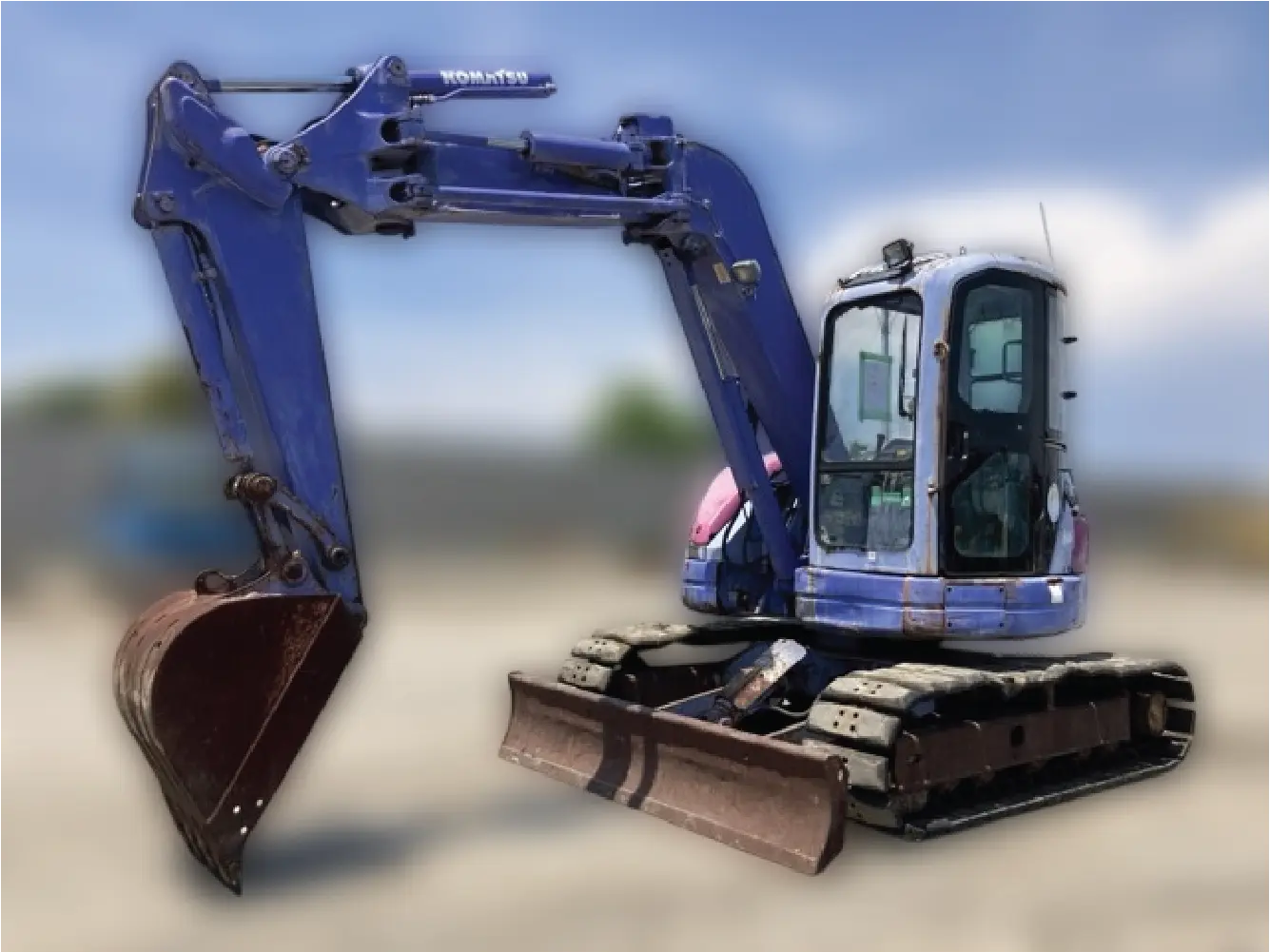 KOMATSU PC75UU-3 - 15784, full front view of the unit