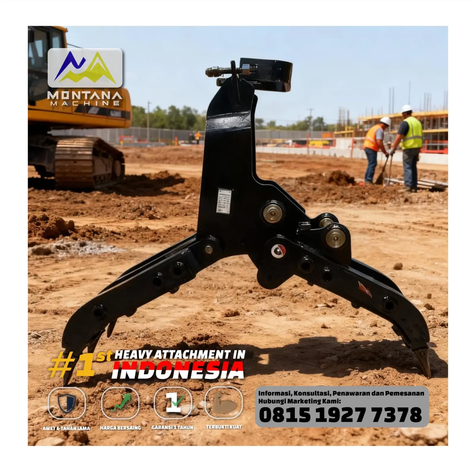 MECHANICAL GRAPLE 13 TON, tampak belakang