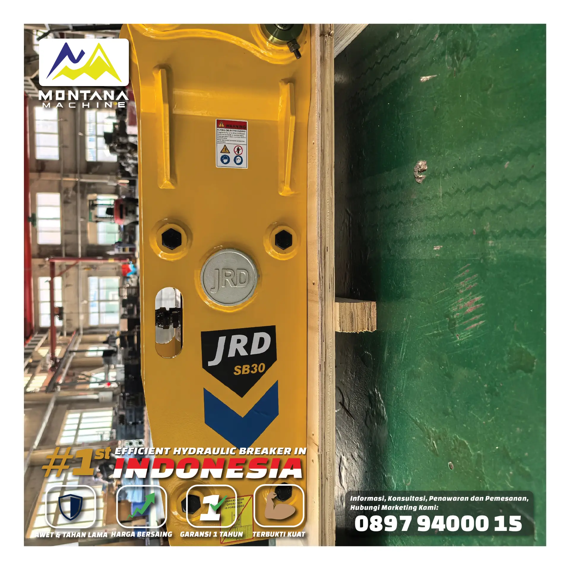 HYDRAULIC BREAKER JRD SB30, rear view