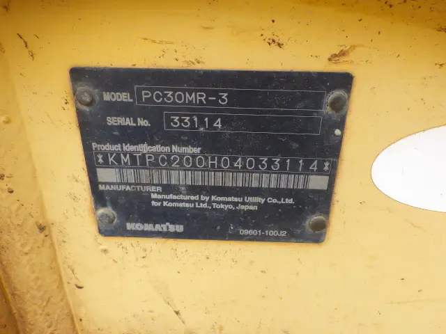 KOMATSU PC30MR-3 - 33114, cabin & unit monitor