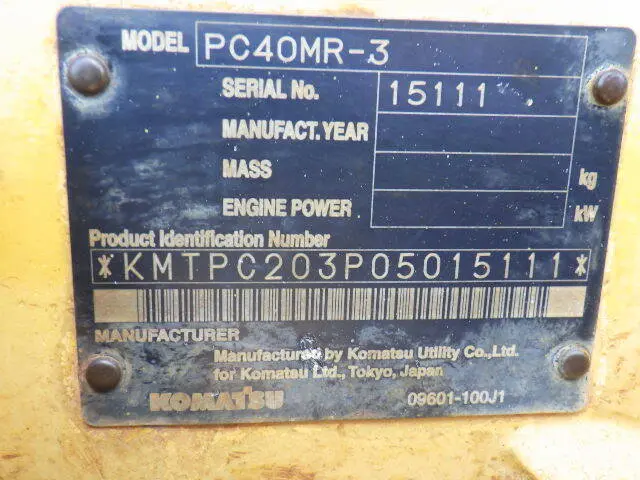 PC40MR-3 15111, cabin & unit monitor