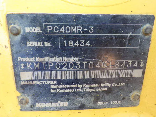 KOMATSU PC40MR-3 - 18434, cabin & unit monitor