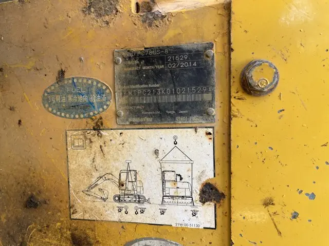 KOMATSU PC78US-8 - 21529, cabin & unit monitor