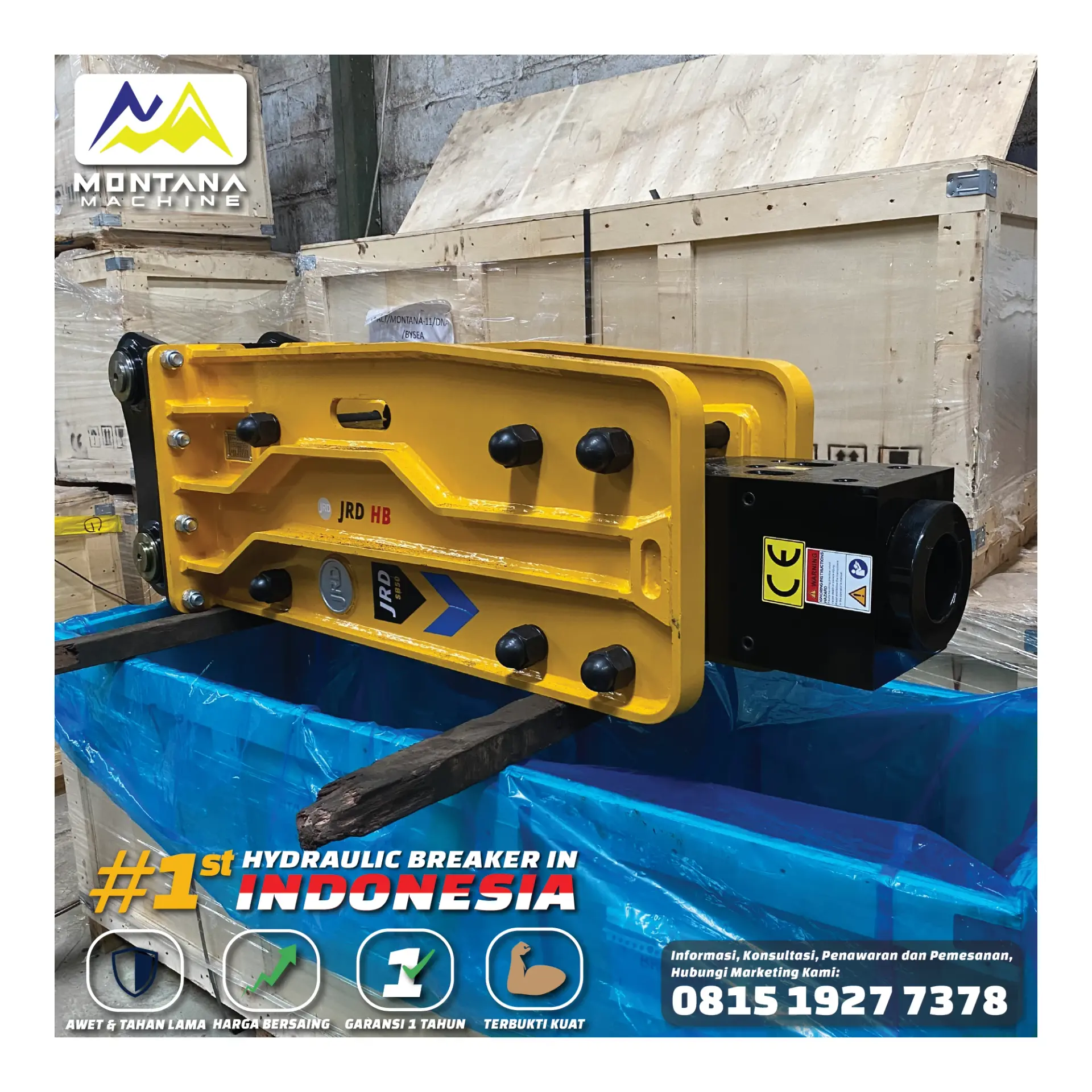 HYDRAULIC BREAKER JRD SB50, rear view