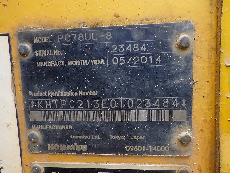 KOMATSU PC78UU-8 - 23484, cabin & unit monitor