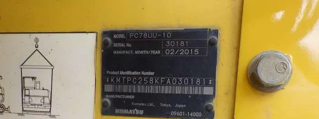 KOMATSU PC78UU-10 - 30181, right side view