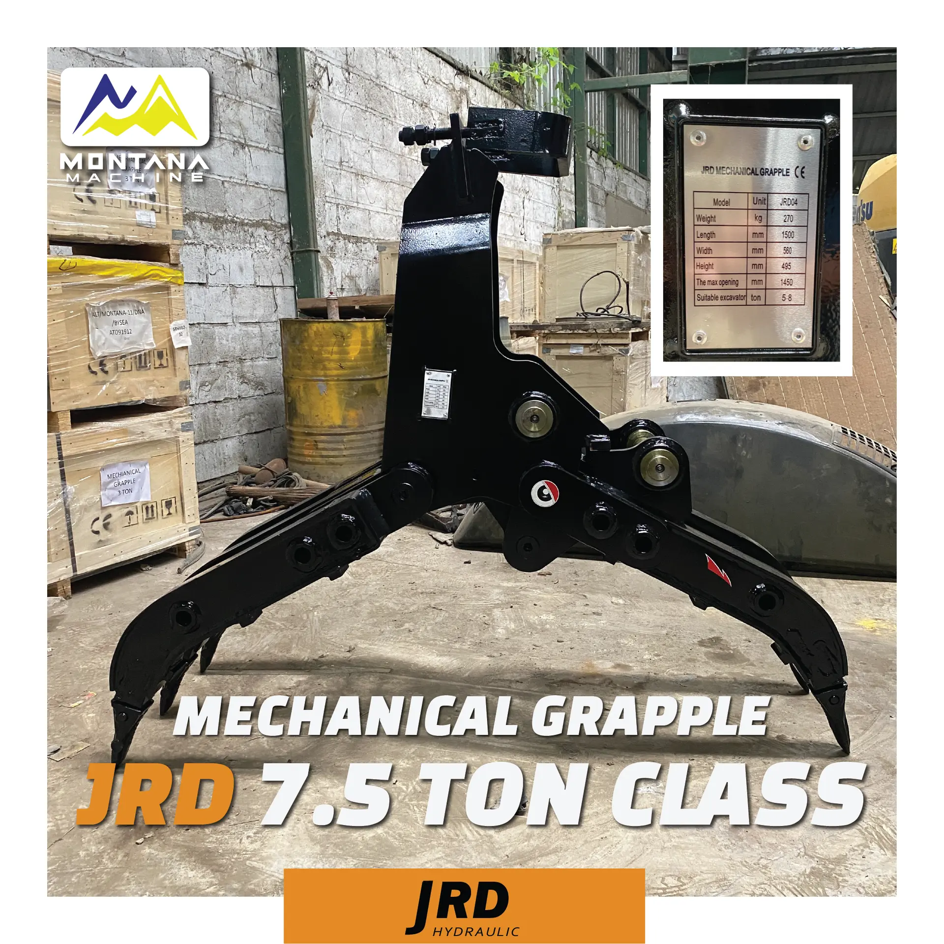 MECHANICAL GRAPLE 7.5 TON, foto 1 dari 3