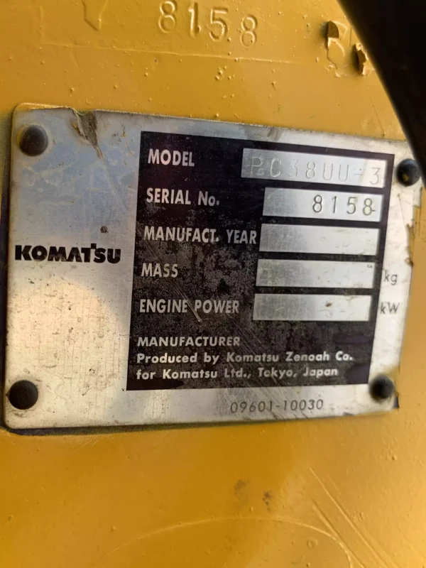 Excavator Komatsu PC38UU-3 8158 Built-Up TH. 2025 - Image 24