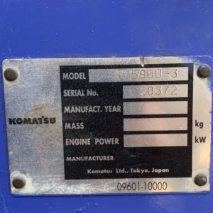Komatsu PC58UU-3 20372 Built-Up TH. 2025 - Gambar 41