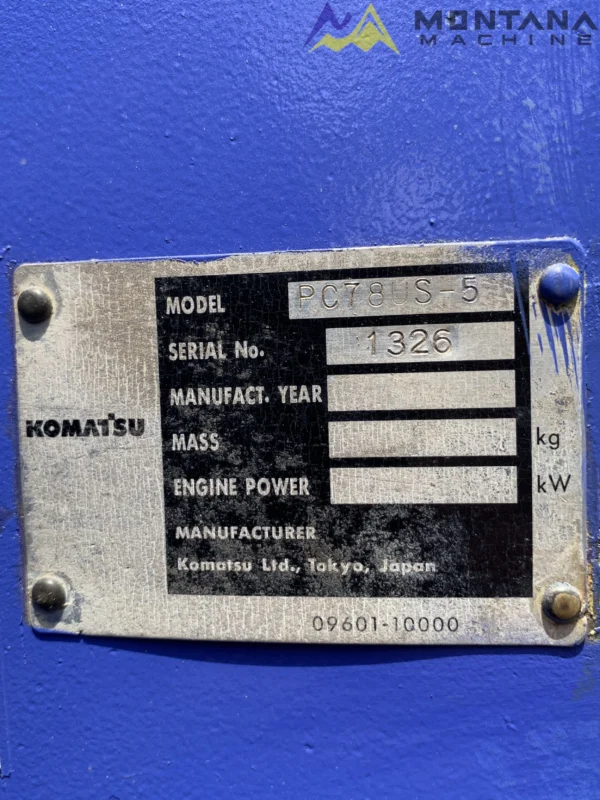 Excavator Komatsu PC78US-5 1326 Built-Up TH. 2025 - Image 24