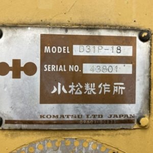 Komatsu D31P-18 43801 Built-Up TH. 2025 - Gambar 5