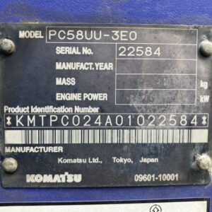 Komatsu PC58UU-3E0 22584 Built-Up TH. 2025 - Gambar 5