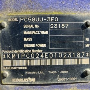 Excavator Komatsu PC58UU-3E0 23187 Built-Up TH. 2025 - Gambar 5