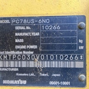 Komatsu PC78US-6N0 10266 Built-Up TH. 2025 - Gambar 5