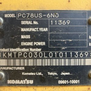 Komatsu PC78US-6N0 11369 Built-Up TH. 2025 - Gambar 5
