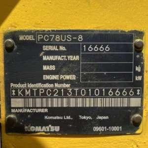 Komatsu PC78US-8 16666 Built-Up TH. 2025 - Gambar 26