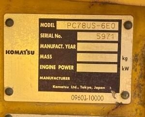 Komatsu PC78US-6EO 5971 Import Ex.Japan - Gambar 5