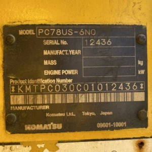 Komatsu PC78US-6N0 12436 Telescopic Arm Import Ex.Japan - Gambar 26