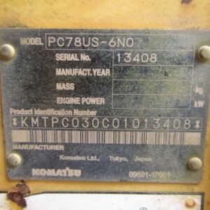 Komatsu PC78US-6N0 13408 Built-Up TH. 2025 - Gambar 5