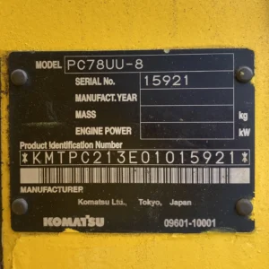 Komatsu PC78UU-8 15921 Import Ex.Japan - Gambar 26