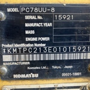 Komatsu PC78UU-8 15921 Built-Up TH. 2025 - Gambar 5