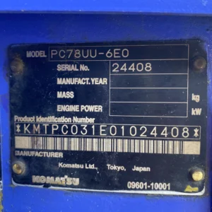 Komatsu PC78UU-6E0 24408 Import Ex.Japan - Gambar 26