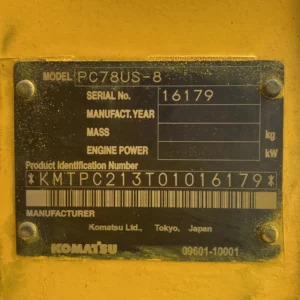 Komatsu PC78US-8 16179 Import Ex.Japan - Gambar 26