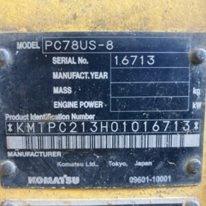 Komatsu PC78US-8 16713 Import Ex.Japan - Gambar 4