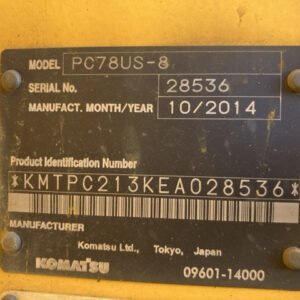 Komatsu PC78US-8 28536 Import Ex.Japan - Gambar 5