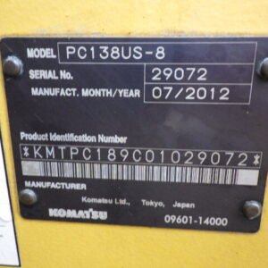 Komatsu PC138US-8 29072 Import Ex.Japan - Gambar 5