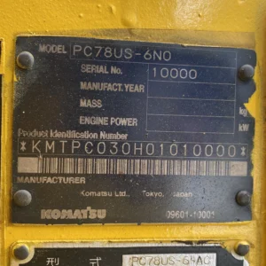 Komatsu PC78US-6N0 10000 Import Ex.Japan - Gambar 26