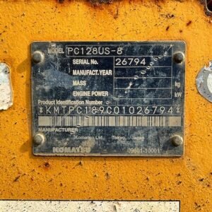 Komatsu PC128US-8 26794 Import Ex.Japan - Gambar 7
