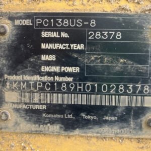 Komatsu PC138US-8 28378 Import Ex.Japan - Gambar 5