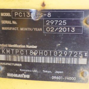 Komatsu PC138US-8 29725 Import Ex.Japan - Gambar 5