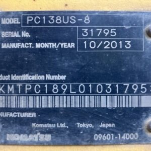 Komatsu PC138US-8 31795 Import Ex.Japan - Gambar 5