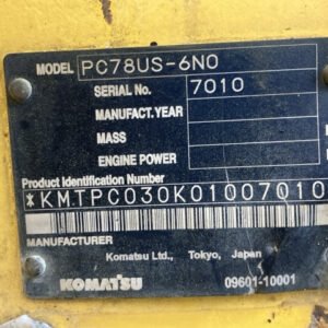Komatsu PC78US-6N0 7010 Import Ex.Japan - Gambar 5