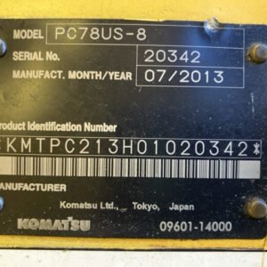 Komatsu PC78US-8 20342 Import Ex.Japan - Gambar 5