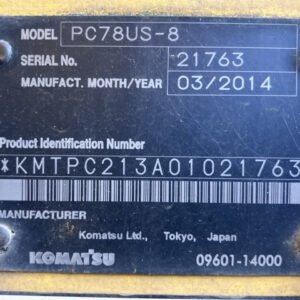 Komatsu PC78US-8 21763 Import Ex.Japan - Gambar 5