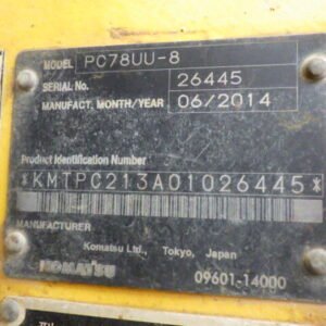 Komatsu PC78UU-8 26445 Import Ex.Japan - Gambar 5