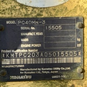 Komatsu PC40MR-3 15505 Import Ex.Japan - Gambar 5