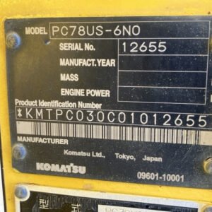 Komatsu PC78US-6N0 12655 Import Ex.Japan - Gambar 5