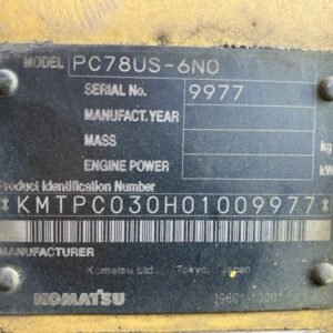 Komatsu PC78US-6N0 9977 Import Ex.Japan - Gambar 5